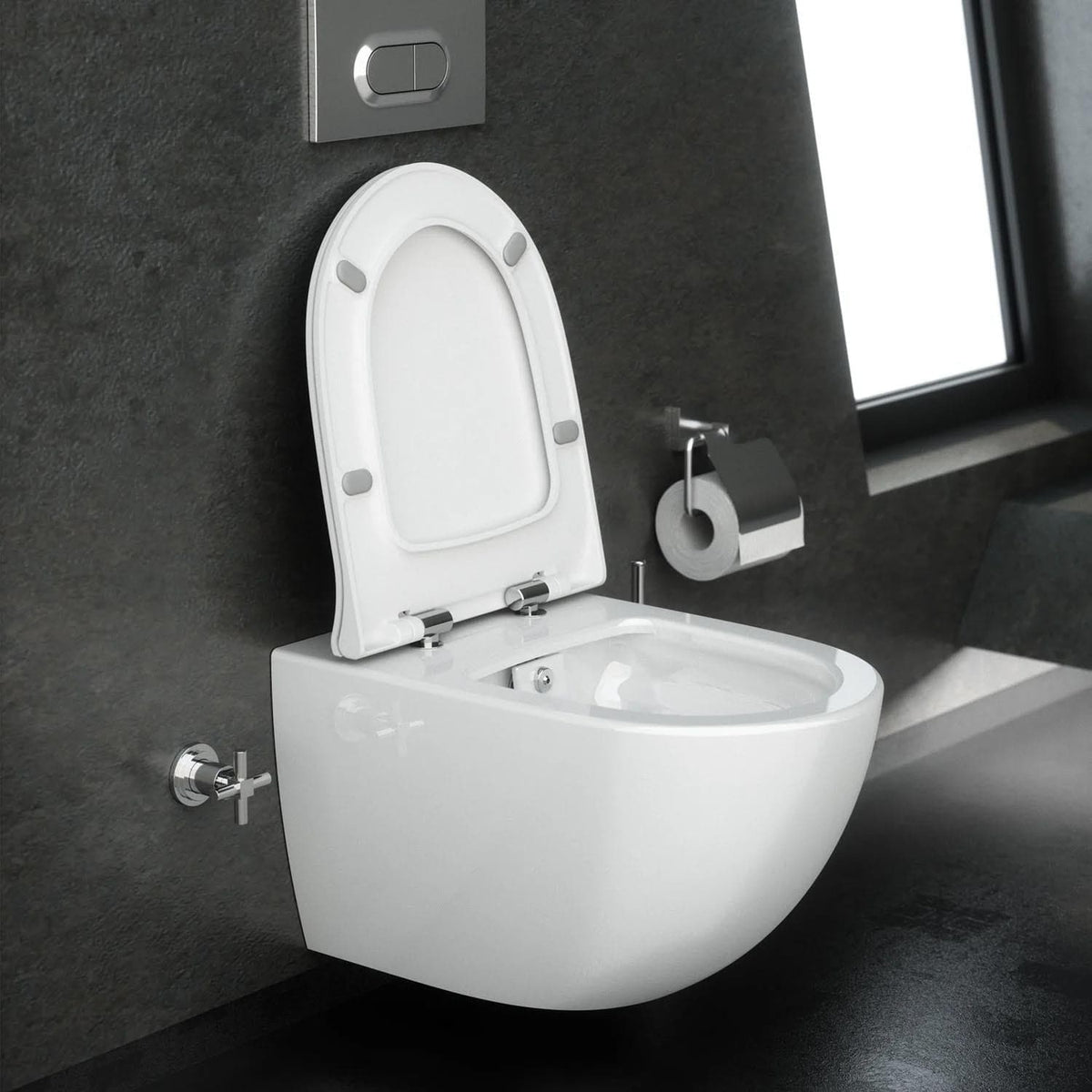 VitrA Sento WC-Sitz Slim mit Absenkautomatik Schwarz Hochglanz VitrA