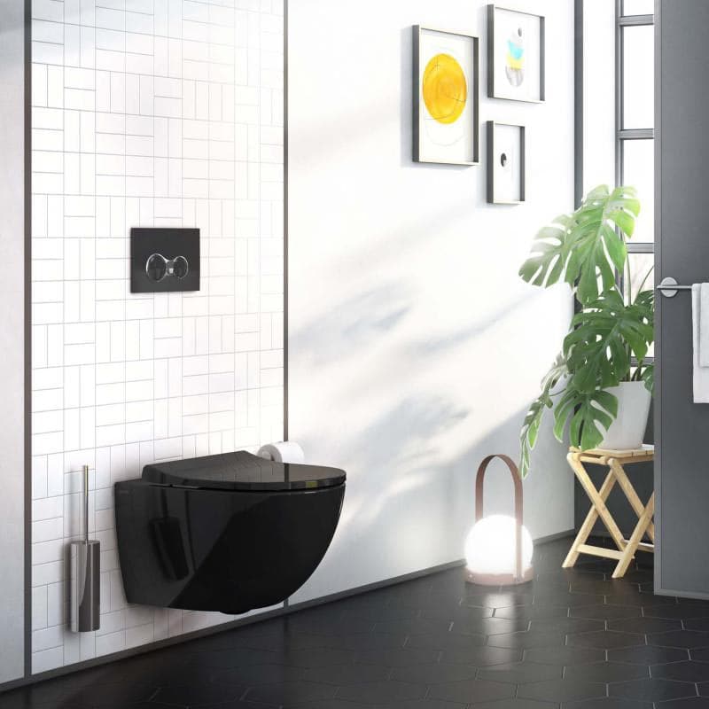 VitrA Sento WC-Sitz Slim Wrap mit Absenkautomatik Schwarz Hochglanz VitrA