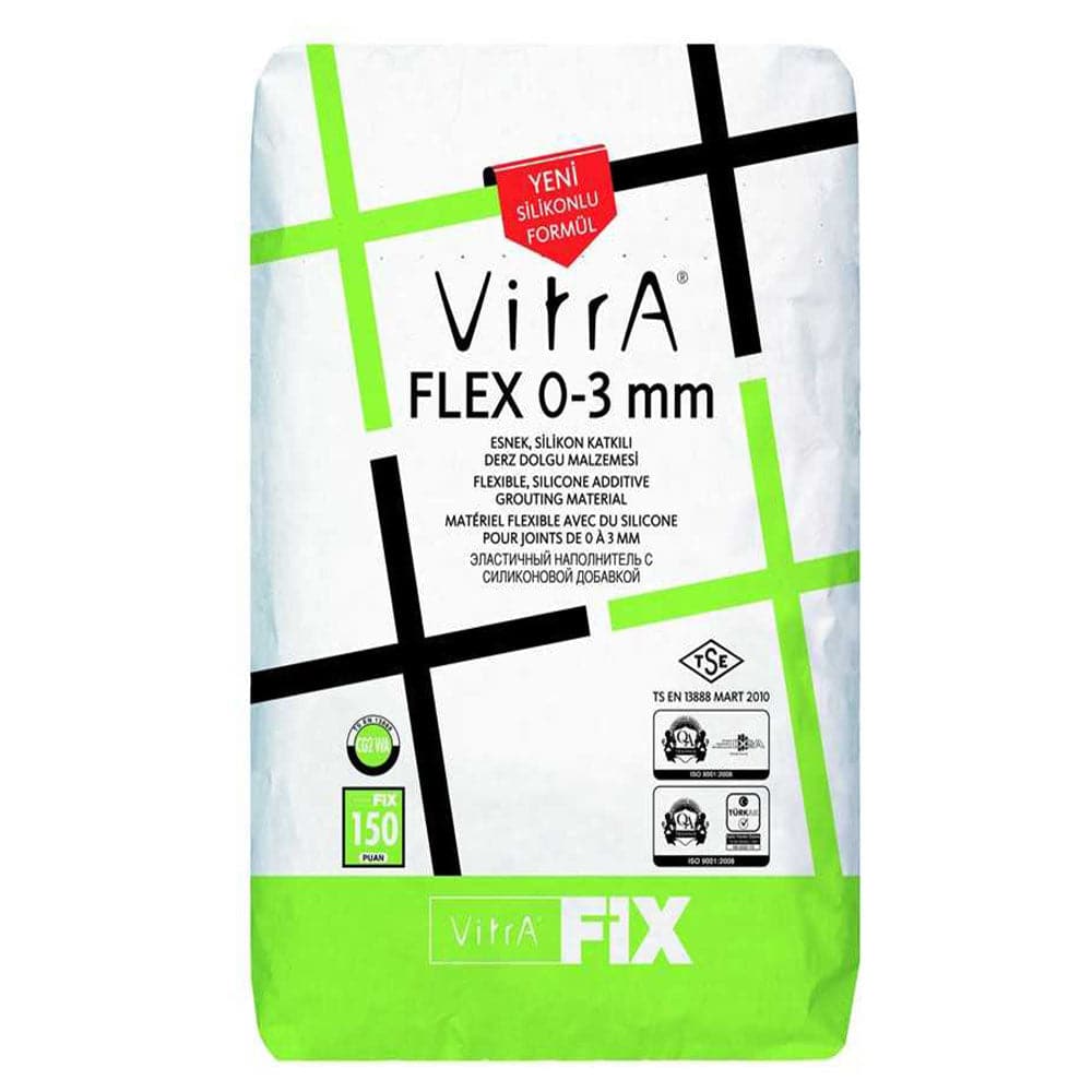 Vitrafix Flex Fugenmaterial 0-3Mm - Grau - 10 Kg