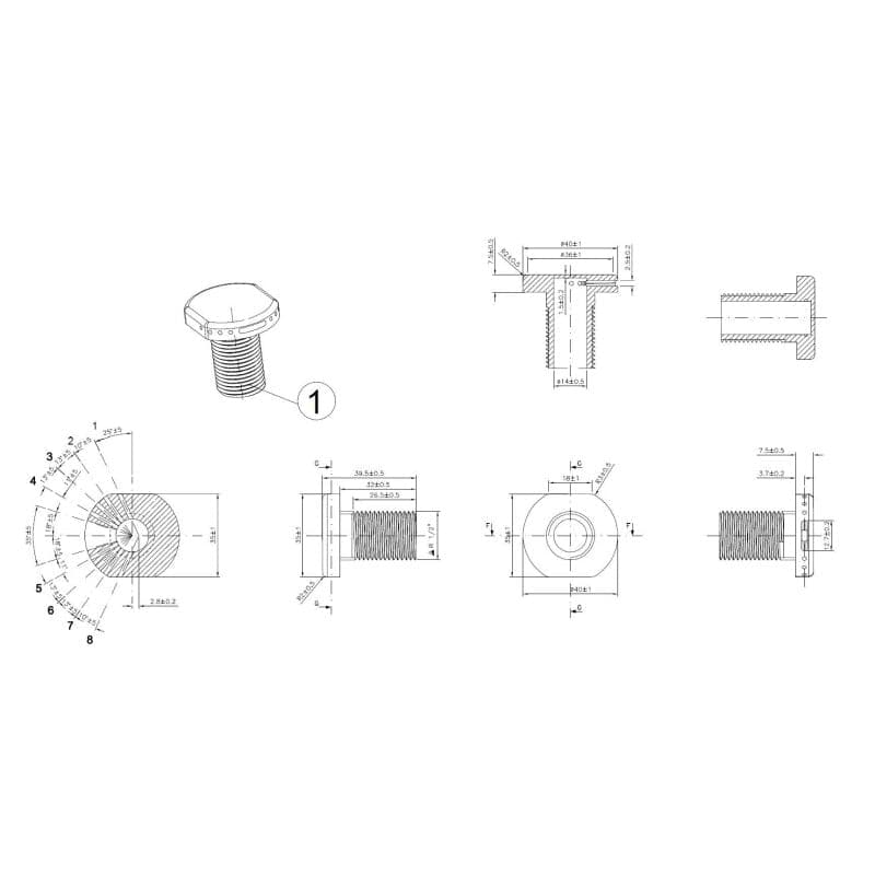 VitrA Ersatzteil Spüldüsen-Set für Urinal # 5461 VitrA