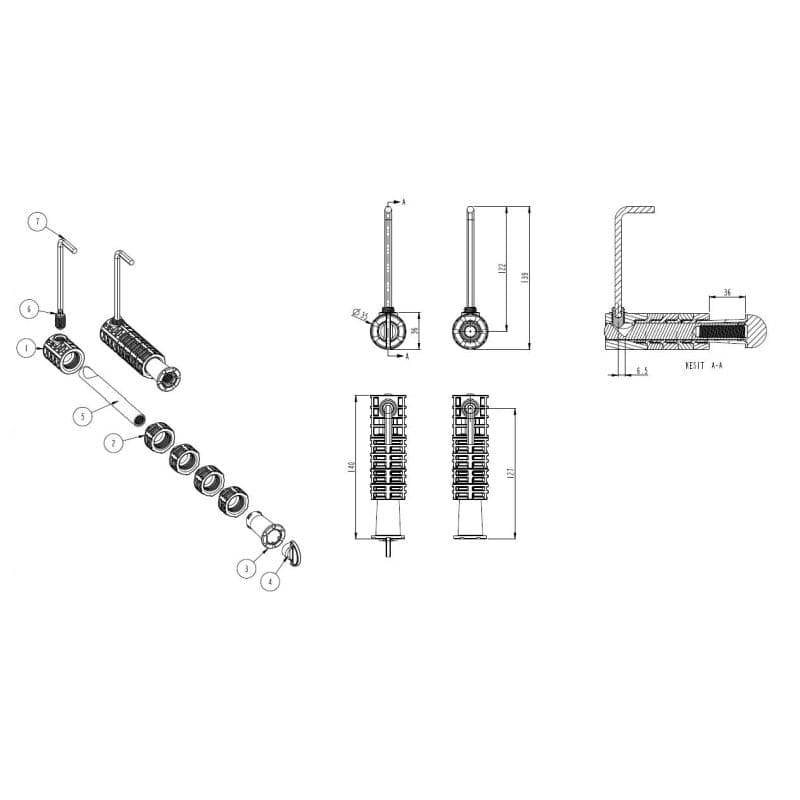 VitrA Ersatzteil V-Fit Montageset Wand-WC 135 mm VitrA