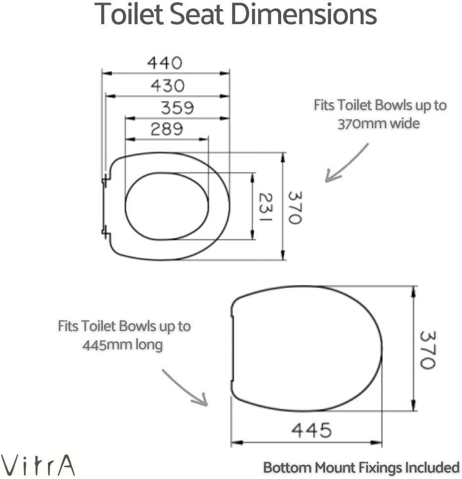 VitrA Universal Normus WC-Sitz, Metall Scharniere