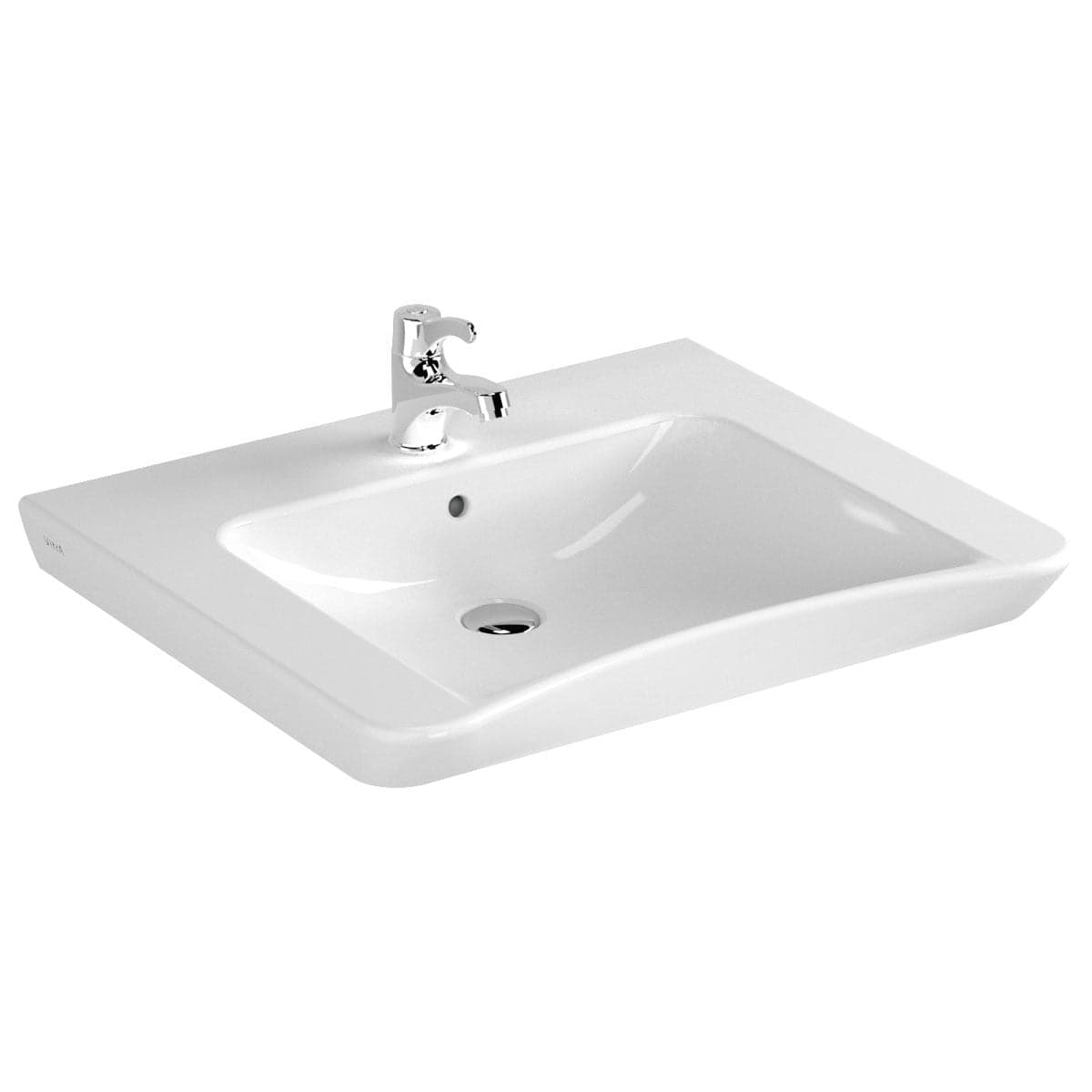 VitrA Conforma Waschtisch 65 cm barrierefrei Weiß Hochglanz mit VitrA Clean VitrA