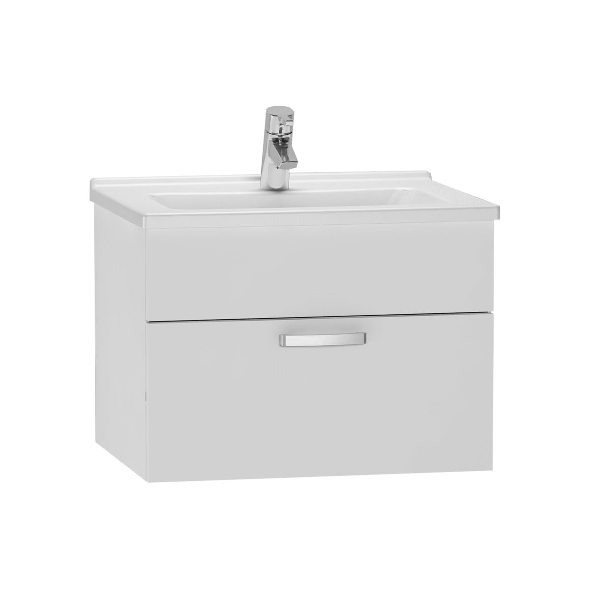 VitrA S50+ Waschtischunterschrank, 60 cm, Weiß Hochglanz