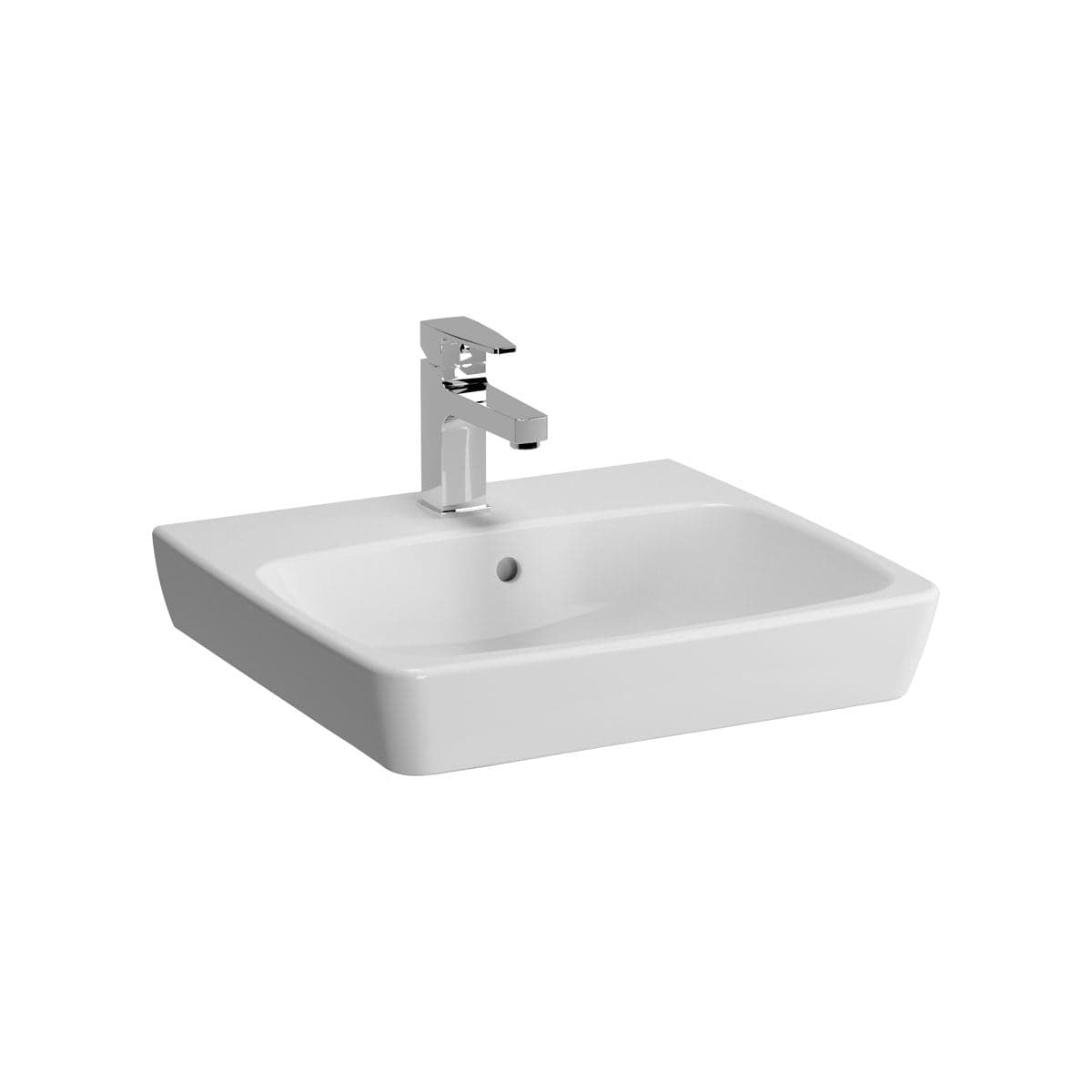 VitrA Metropole Aufsatzwaschtisch 50 cm Weiß Hochglanz mit VitrA Clean VitrA