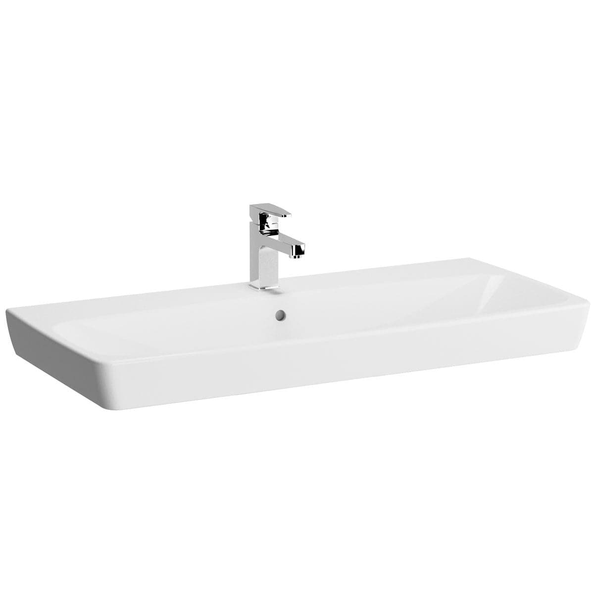 VitrA Metropole Aufsatzwaschtisch 100 cm Weiß Hochglanz mit VitrA Clean VitrA