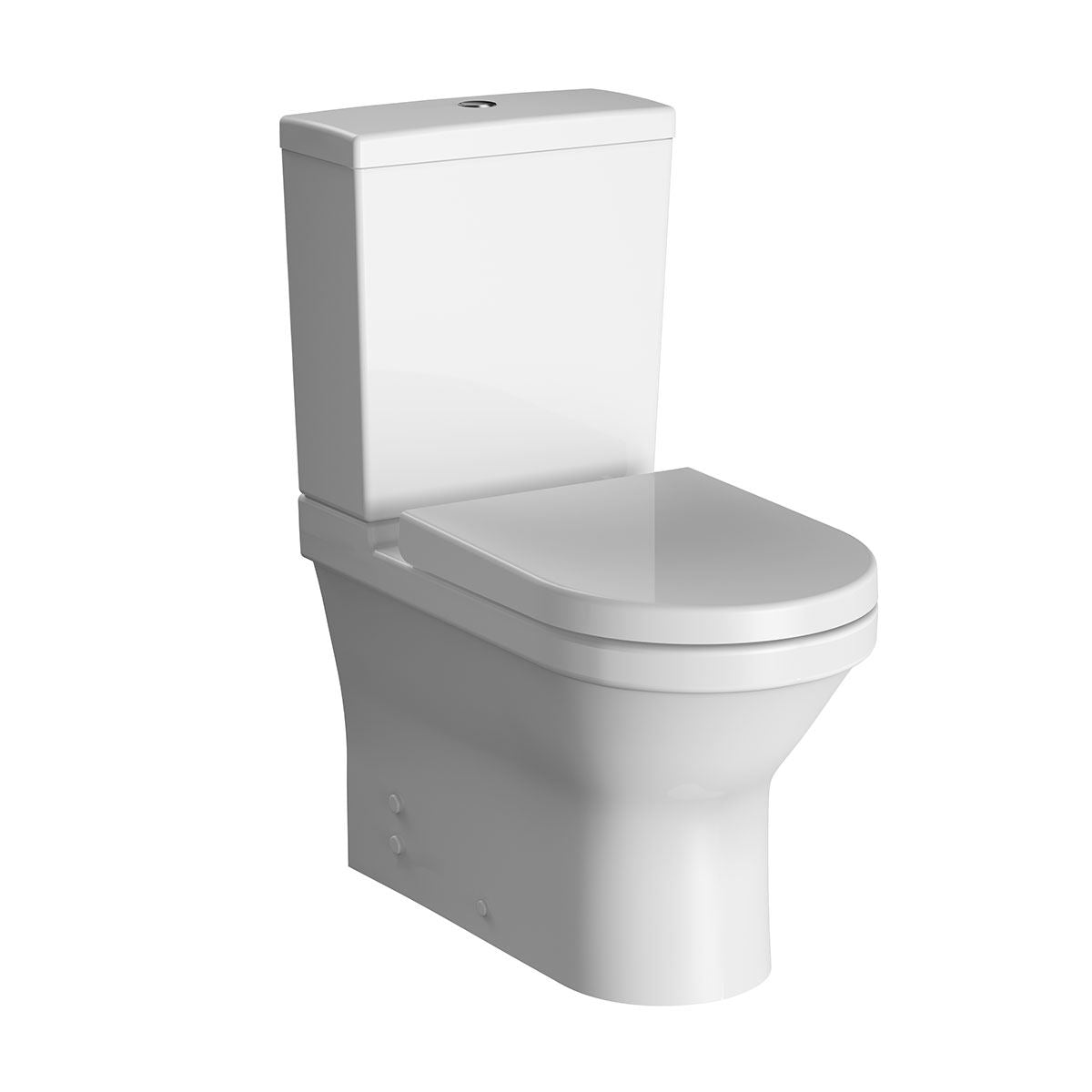 VitrA S50 Stand-WC Tiefspül - Kompakt - Komplett Set mit Soft-Close WC Sitz