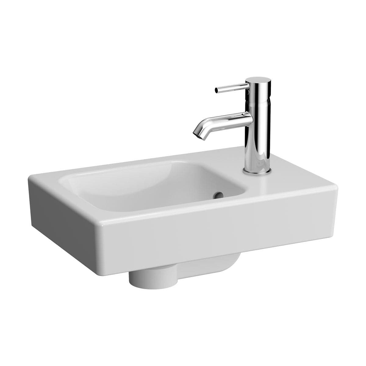 VitrA Options Handwaschbecken 38 cm Weiß Hochglanz mit VitrA Clean VitrA