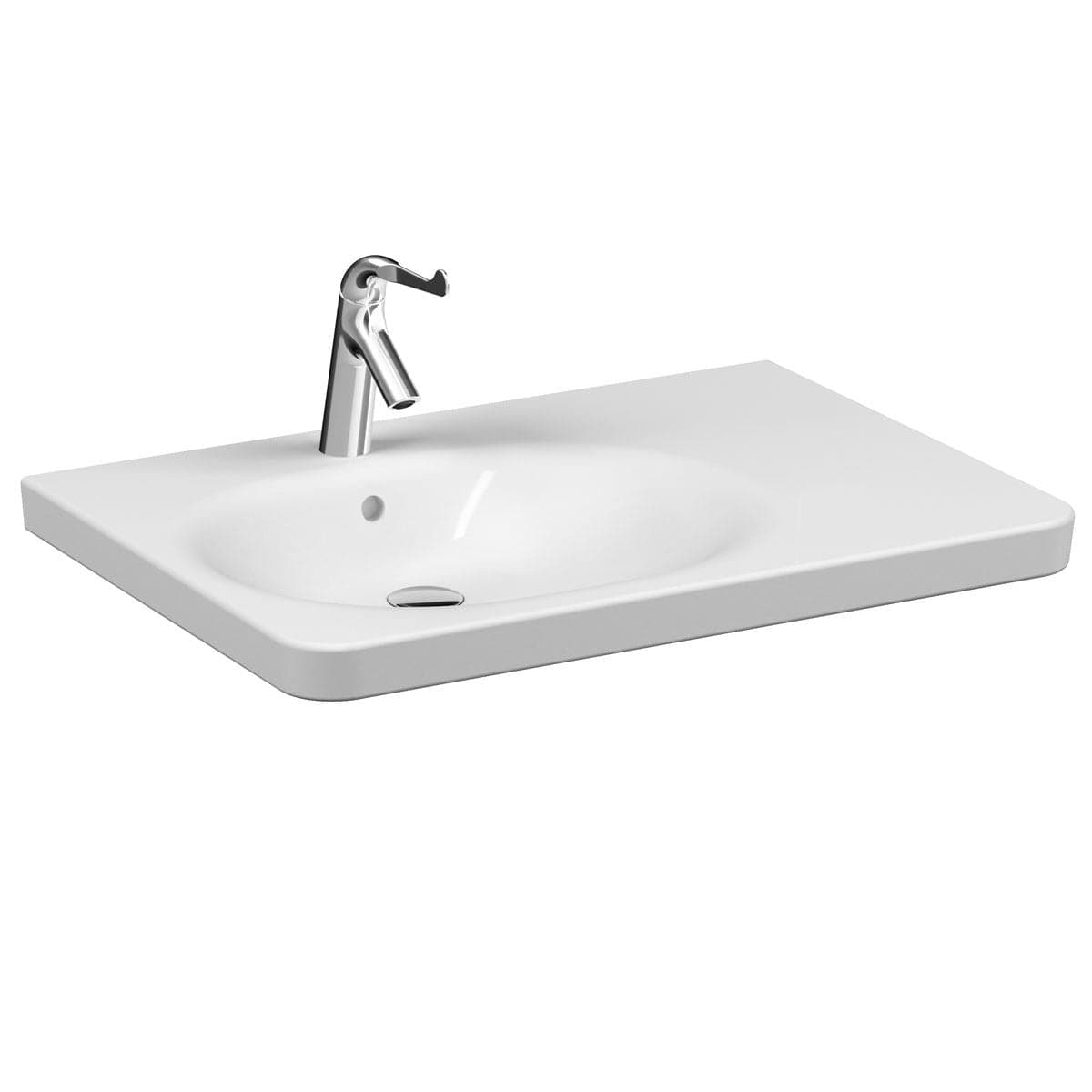 VitrA Conforma Waschtisch 80 cm Weiß Hochglanz mit VitrA Clean VitrA