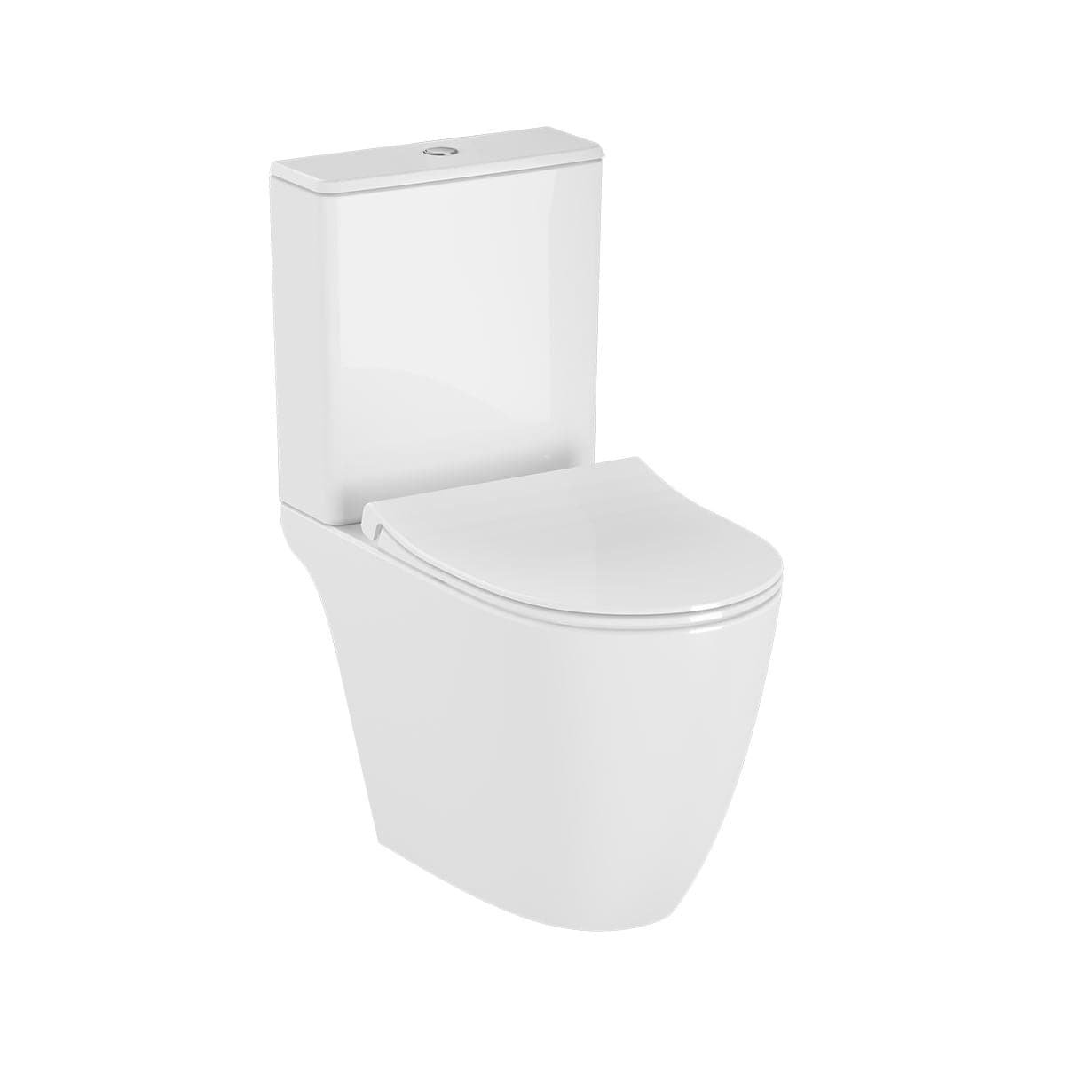 VitrA Sento Tiefspüler-WC-Kombination VitrA Flush 2.0 Open Back Weiß Hochglanz VitrA