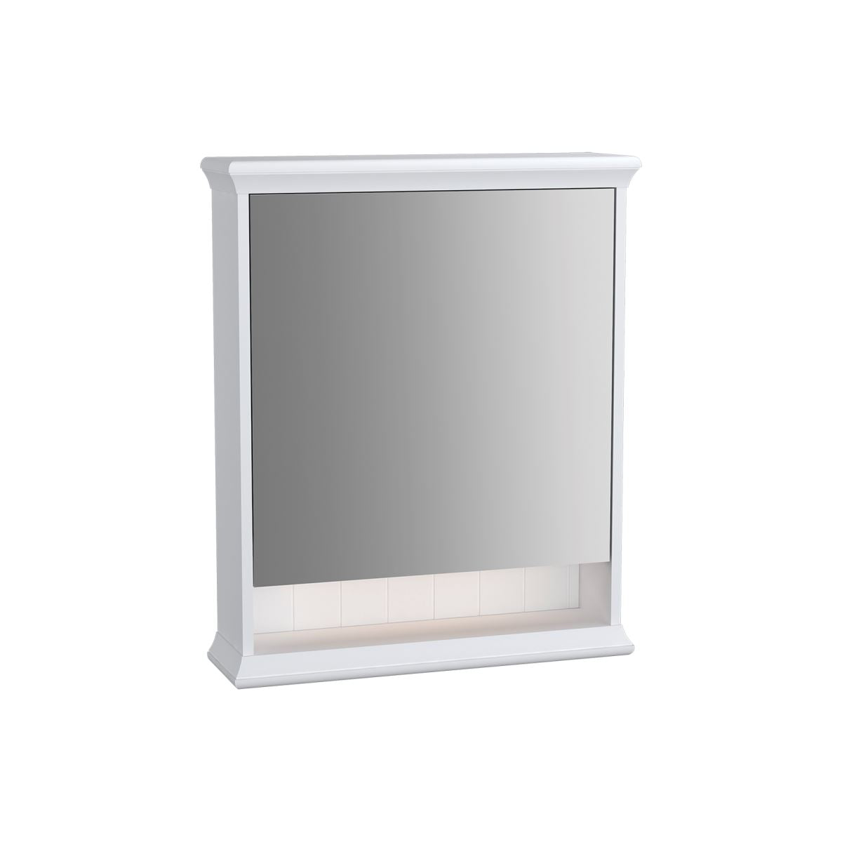 VitrA Valarte LED-Spiegelschrank 63 cm 1 Tür Türanschlag links Weiß Matt