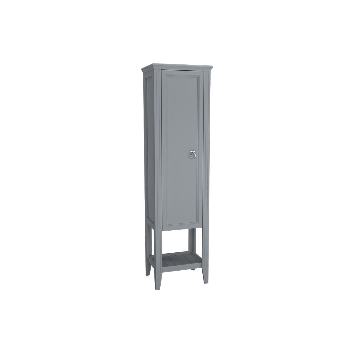 VitrA Valarte Hochschrank Breite 54 cm Höhe 197 cm 1 Tür Türanschlag links Grau Matt