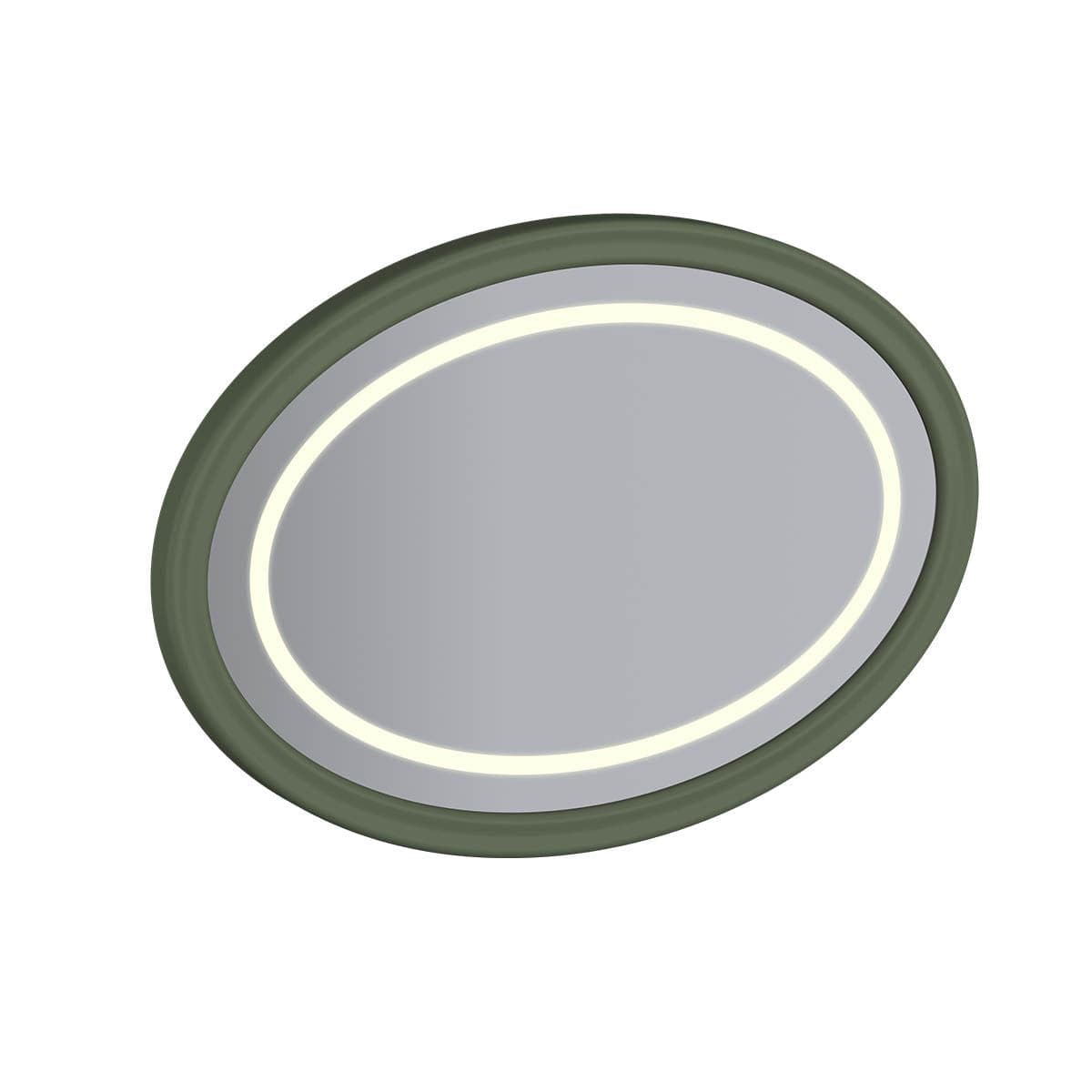 VitrA Valarte Flachspiegel mit LED-Beleuchtung oval 1000 mm Vintage Grün (Lack)