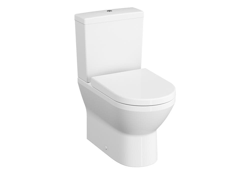 VitrA Integra Komplett-WC Rim-ex, Wandmontiert, 62 cm Bidet mit Rohr, Weiß