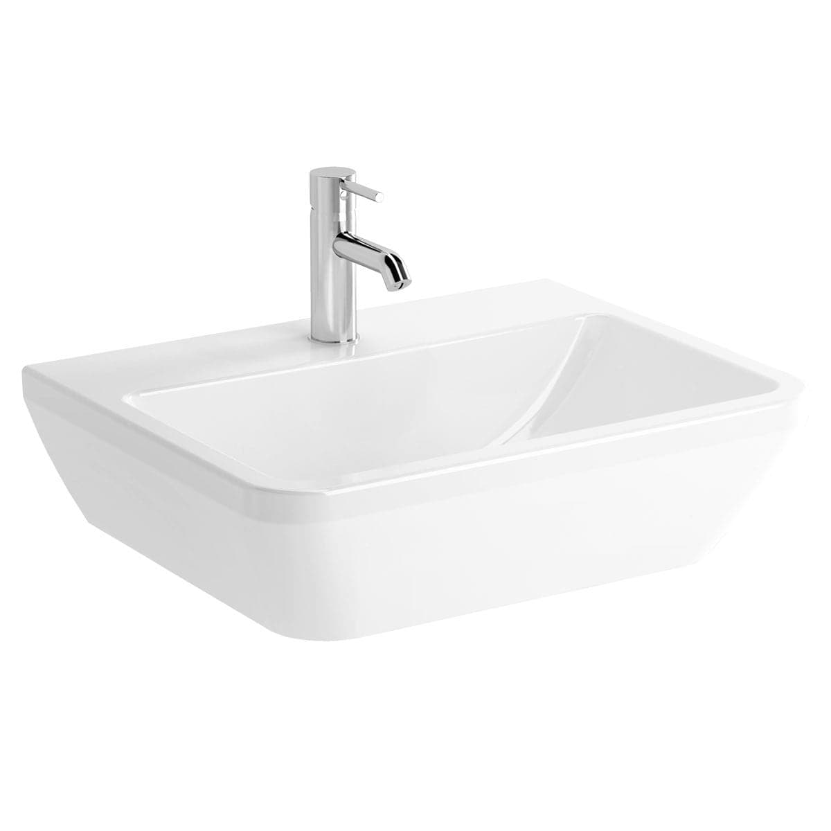 VitrA Integra Waschtisch 60 cm eckig Weiß Hochglanz VitrA