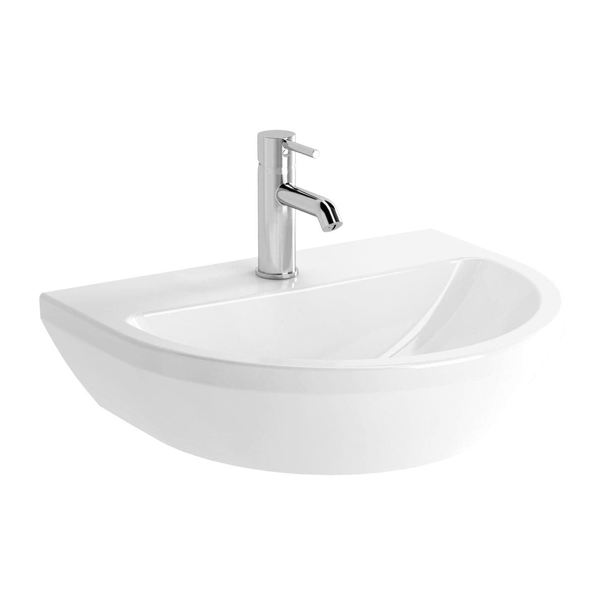 VitrA Integra Waschtisch 55 cm rund Weiß Hochglanz mit VitrA Clean VitrA