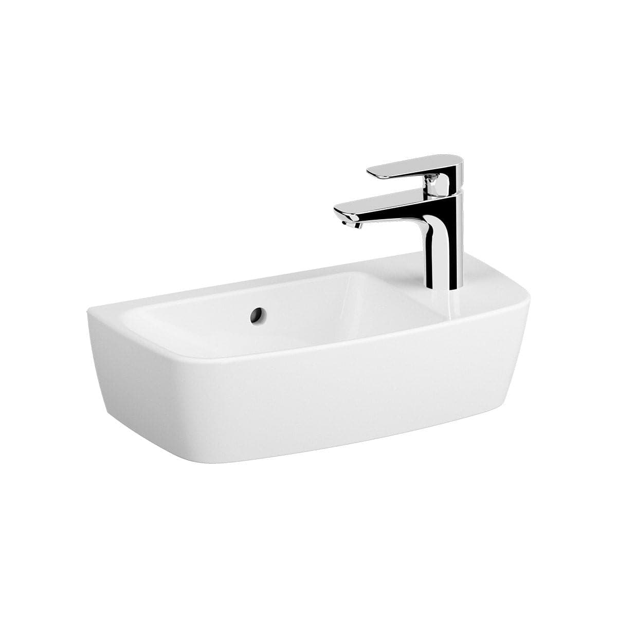 VitrA Shift Aufsatzhandwaschbecken 50 cm Weiß Hochglanz mit VitrA Clean VitrA