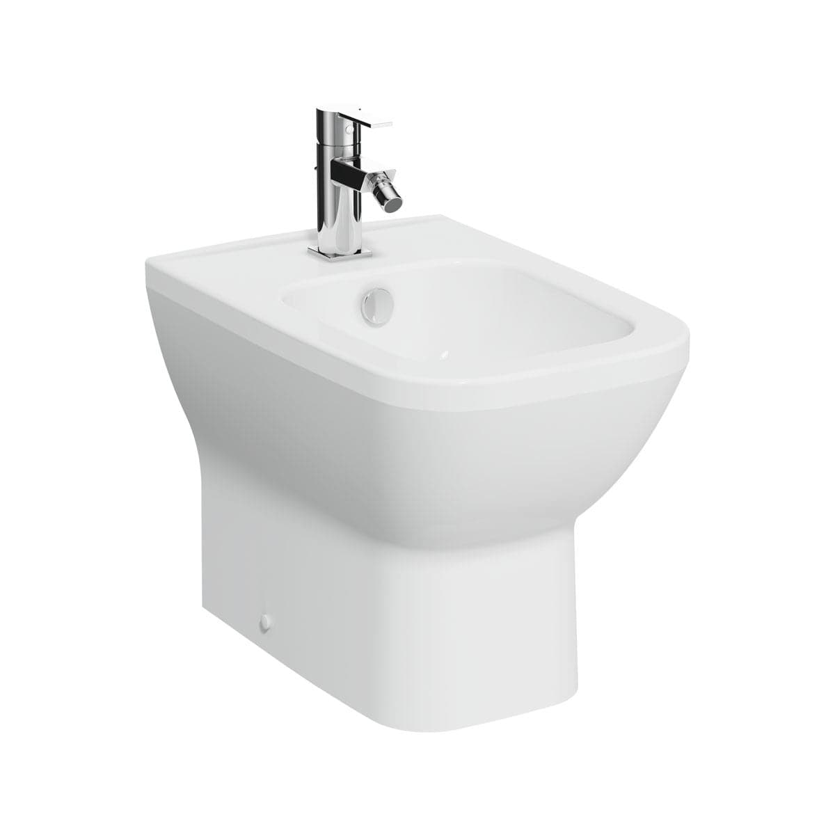 VitrA Integra Square Stand-Bidet ohne seitliche Löcher Weiß Hochglanz mit VitrA Clean VitrA