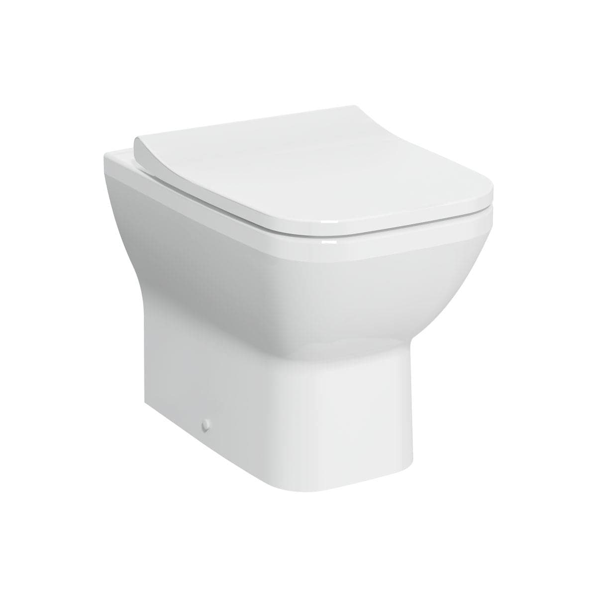 VitrA Integra Square Stand-WC VitrA Flush 2.0 Bidetfunktion Weiß Hochglanz VitrA