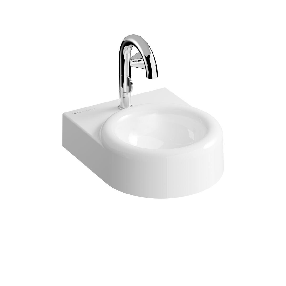 VitrA Liquid Waschtisch 40 cm mit Hahnloch ohne Überlaufloch Weiß Hochglanz mit VitrA Clean