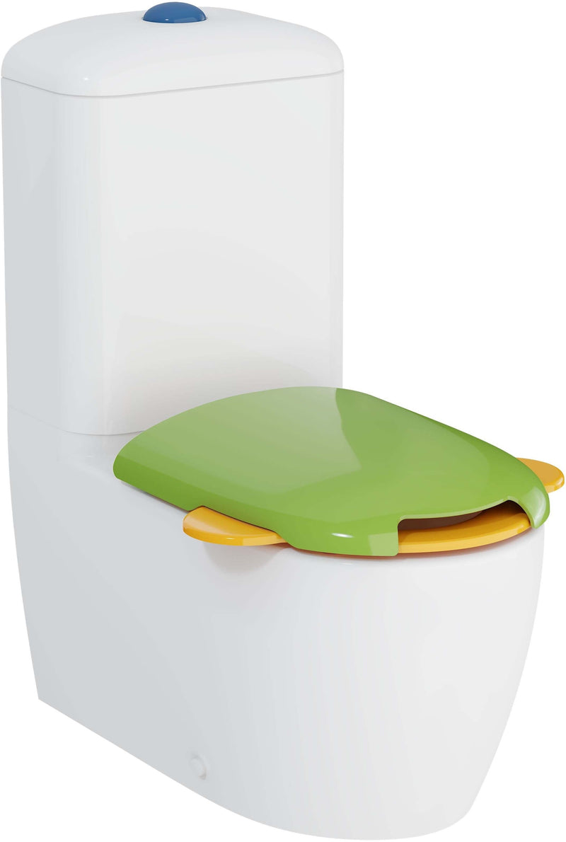 VitrA Sento Kids Stand-WC-Kombination Smooth Flush ohne Spülrand Weiß Hochglanz VitrA