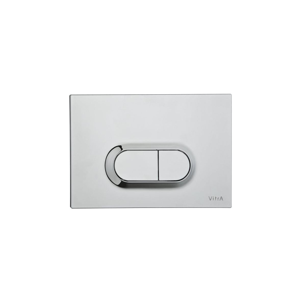 VitrA Loop O WC-Betätigungsplatte für 2‑Mengen‑Spülung vandalensicher Edelstahl