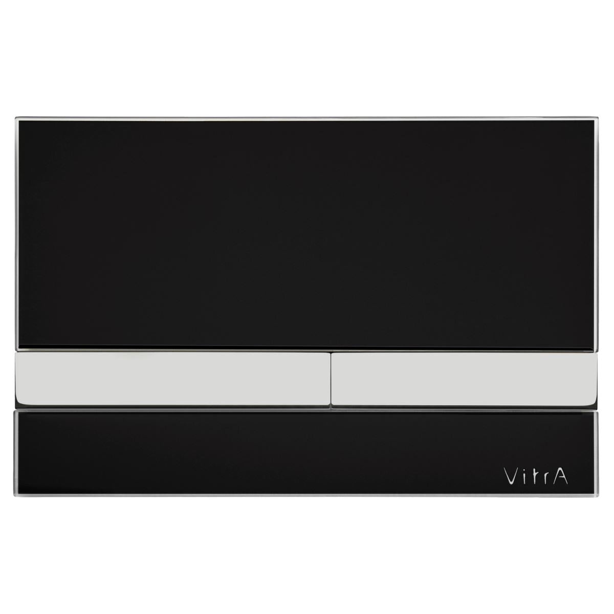 VitrA Select WC-Betätigungsplatte für 2‑Mengen‑Spülung Glas Schwarz