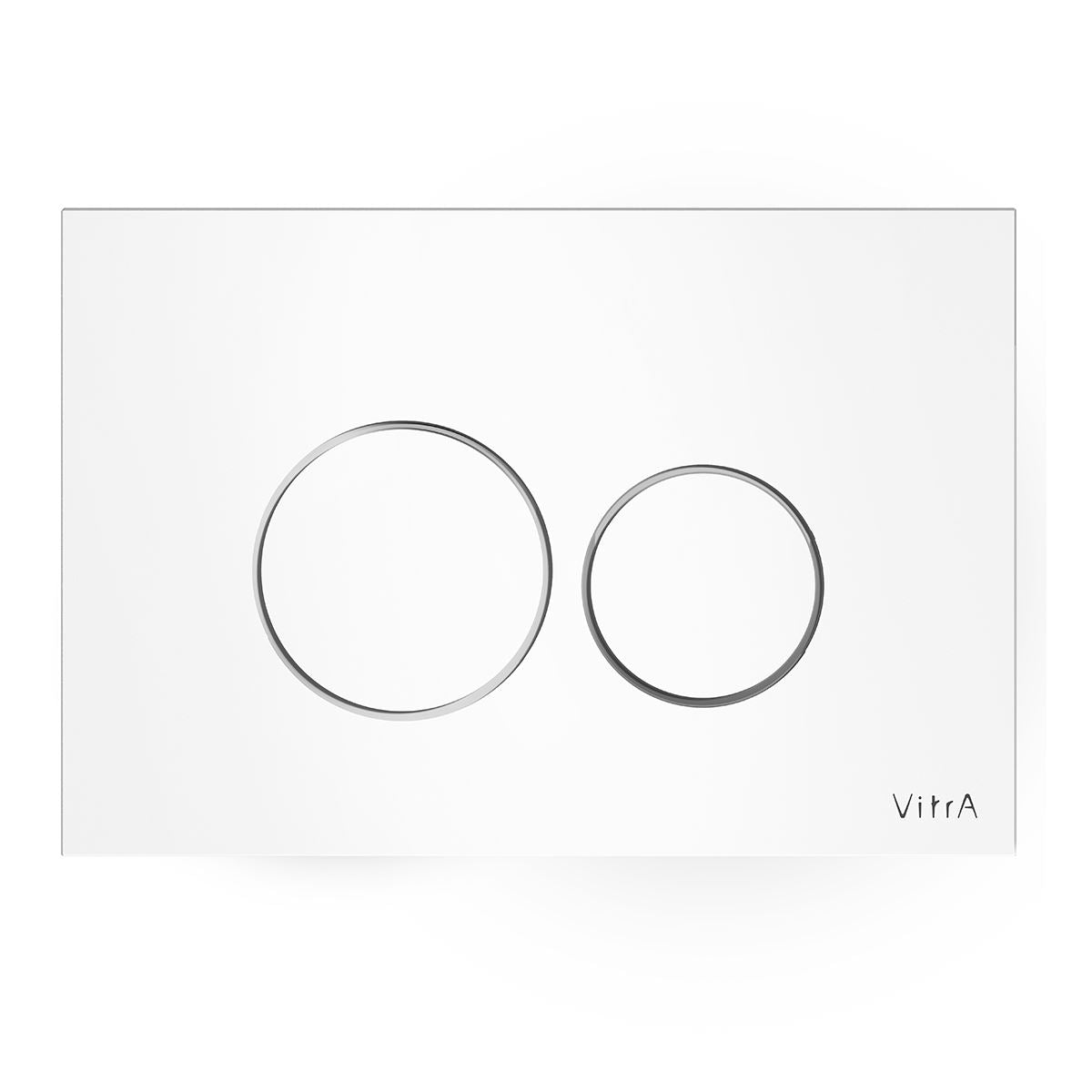 VitrA Origin WC-Betätigungsplatte für 2‑Mengen‑Spülung Glas Weiß