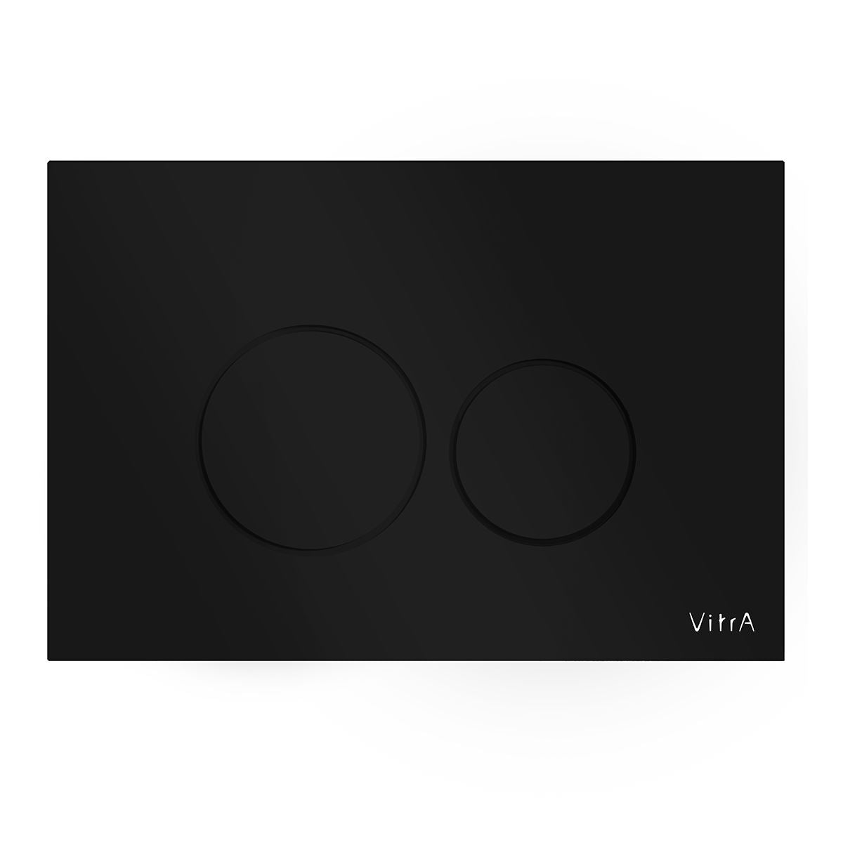 VitrA Origin WC-Betätigungsplatte für 2‑Mengen‑Spülung Glas Schwarz
