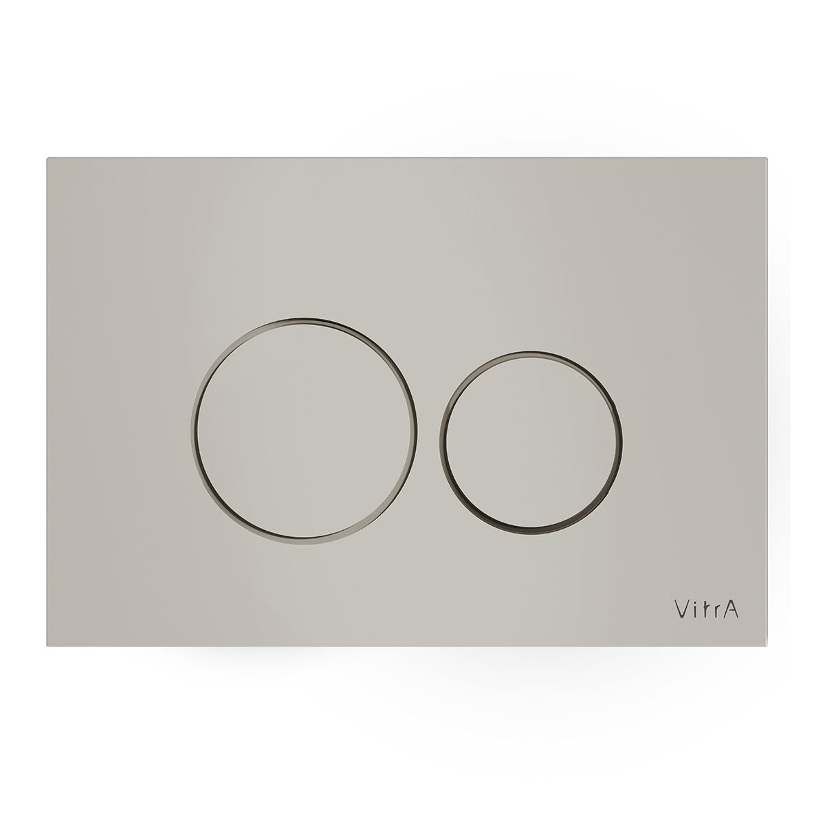 VitrA Origin WC-Betätigungsplatte für 2‑Mengen‑Spülung Glas Taupe