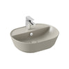 VitrA Geo Aufsatzwaschtisch 55 cm mit Hahnloch mittig mit Überlaufloch mittig Taupe Matt mit Oberflächenveredelung VitrA Clean VitrA