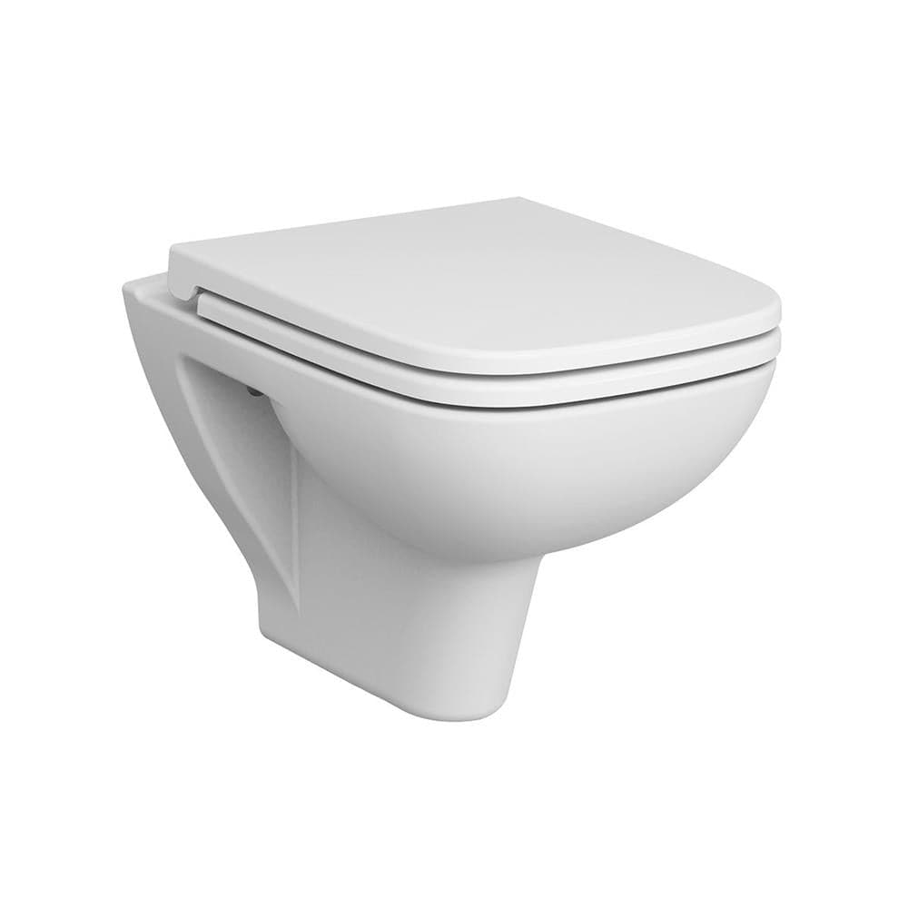 VitrA S20 Wand-WC SmoothFlush, 52 cm Bidet mit Rohr, Weiß