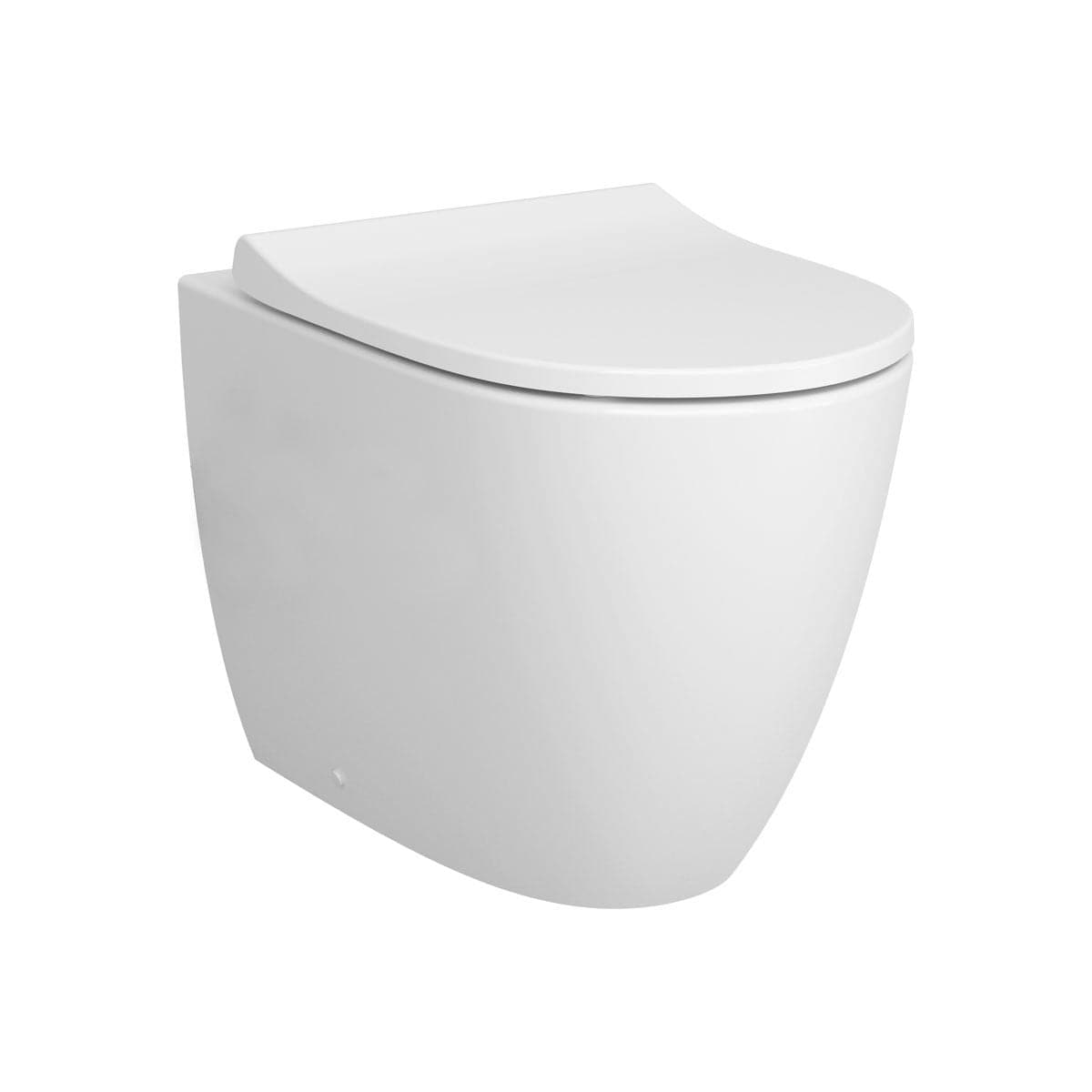 VitrA Sento Stand-WC VitrA Flush 2.0 ohne Spülrand Tiefspüler Weiß Hochglanz mit Oberflächenveredelung VitrA Clean VitrA