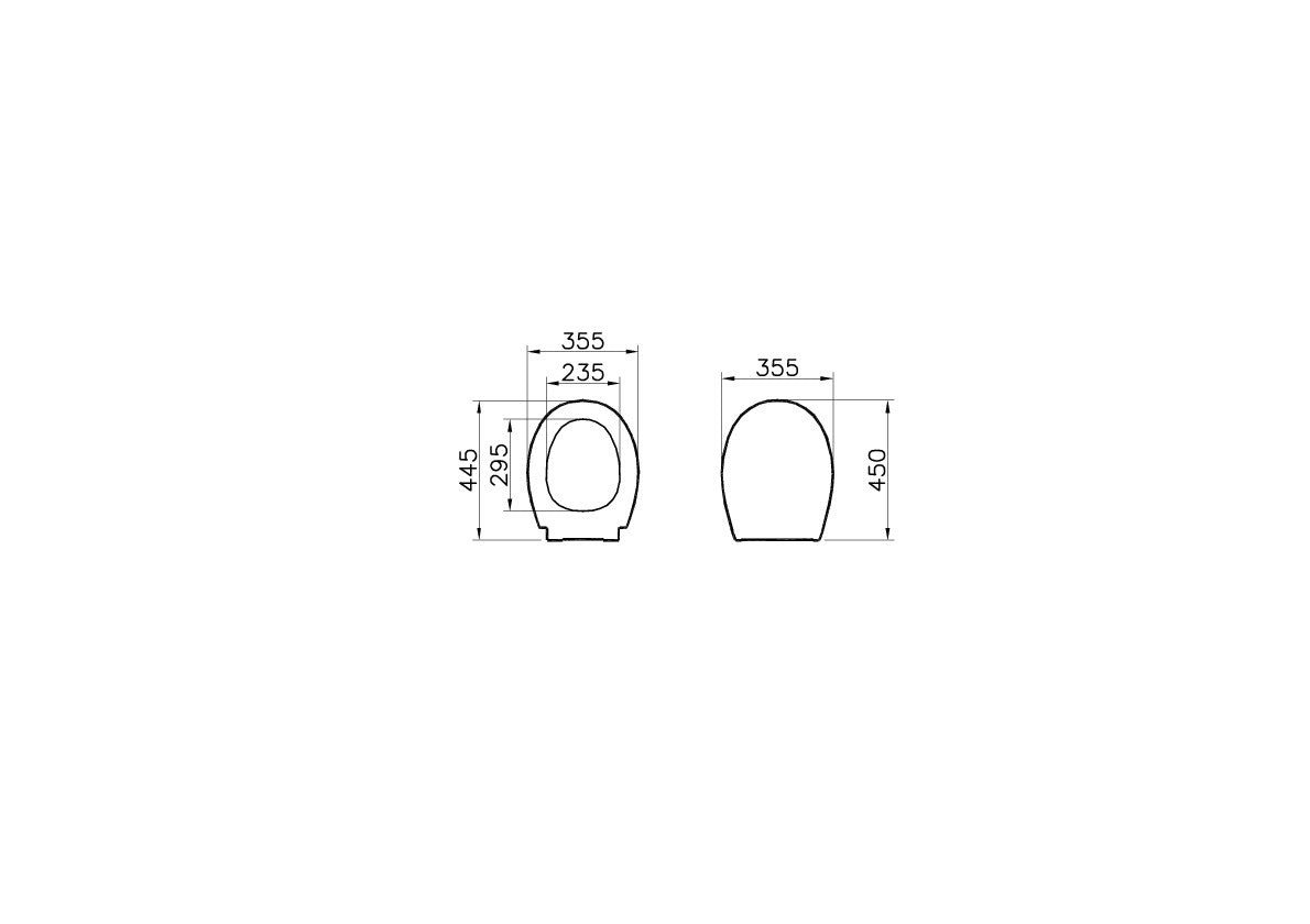 VitrA S20 WC-Sitz mit Absenkautomatik, Edelstahl Scharniere, abnehmbar