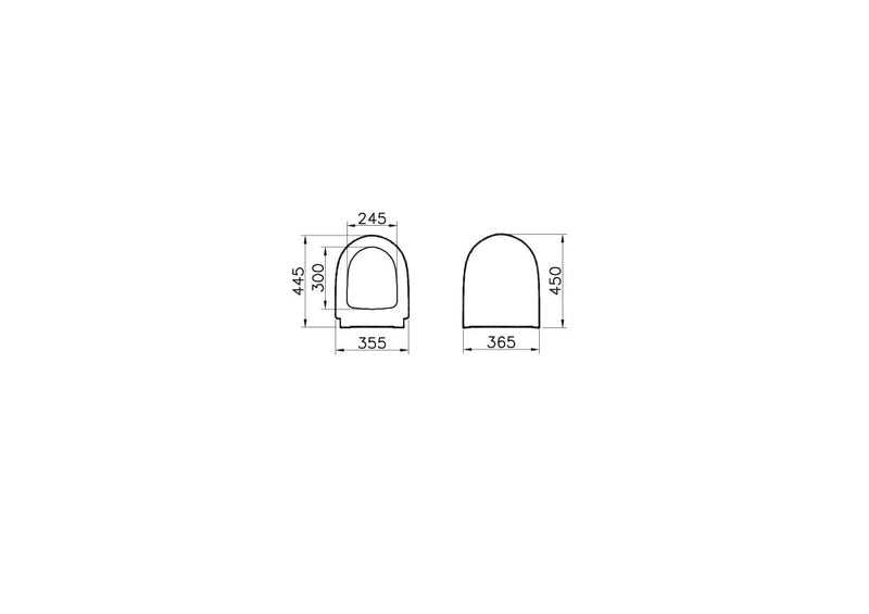 VitrA Sento WC-Sitz ohne Absenkautomatik Weiß Hochglanz VitrA