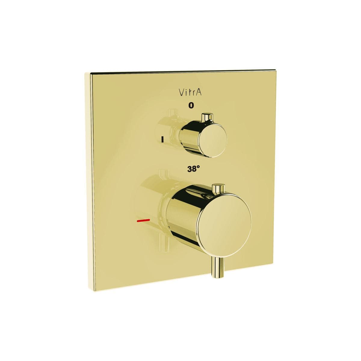 VitrA Root Square Wannenfüll- und Brausethermostat V-Box Unterputzmontage Gold VitrA