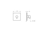 VitrA Root Square 3-Wege-Umsteller V-Box Unterputzmontage Gold VitrA