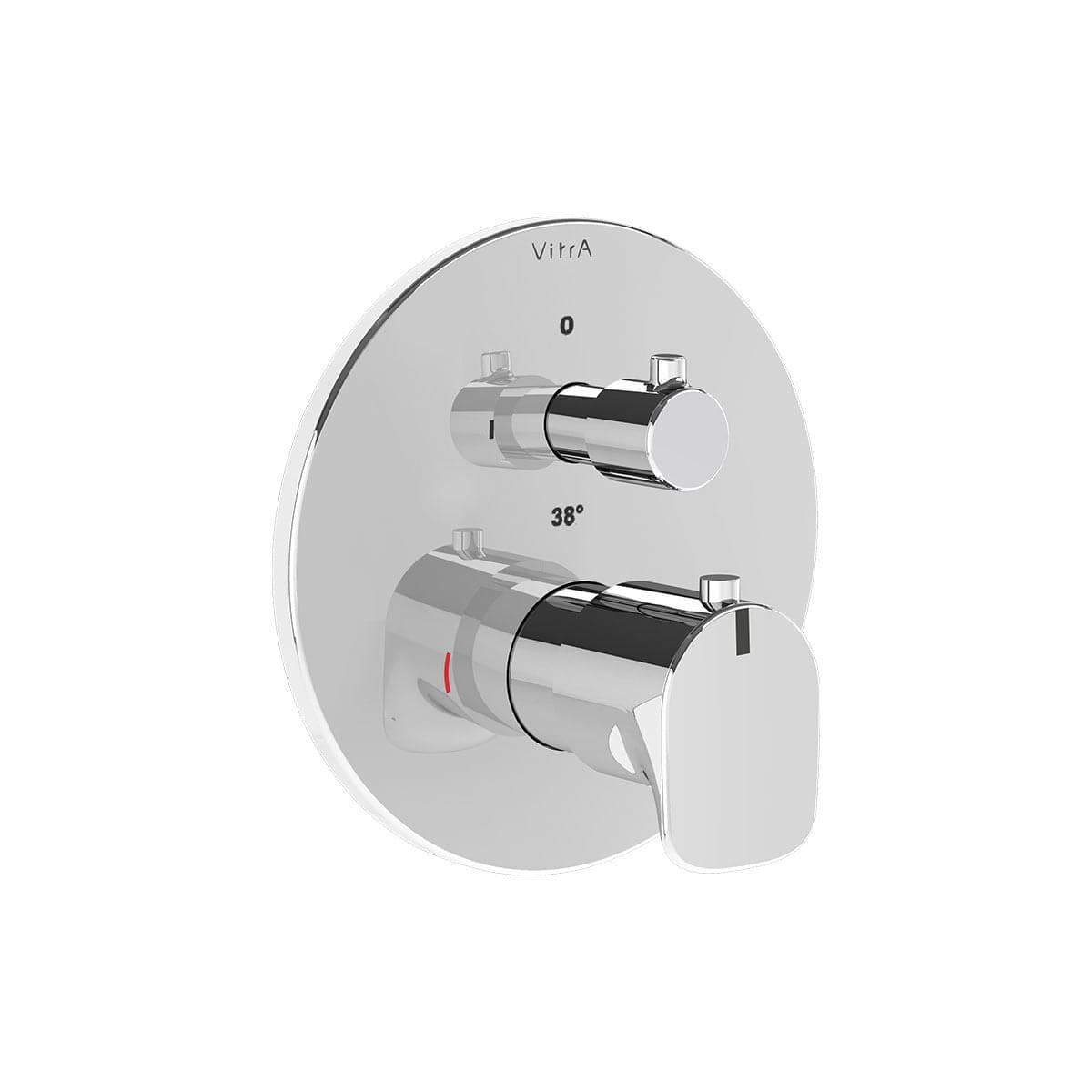 VitrA Root Round Wannenfüll- und Brausethermostat V-Box Unterputzmontage Chrom VitrA