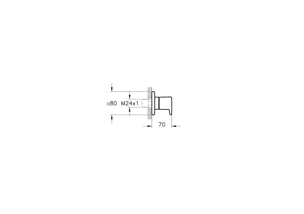 VitrA Root Square Unterputz-Absperrventil Schwarz Matt VitrA