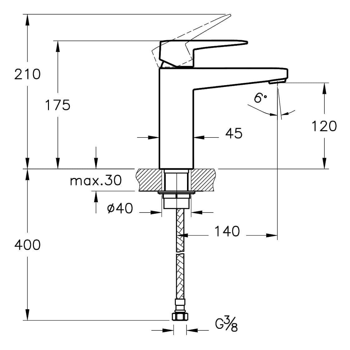 VitrA Root Square Einhebel-Waschtischmischer Höhe 17,5 cm Kupfer VitrA