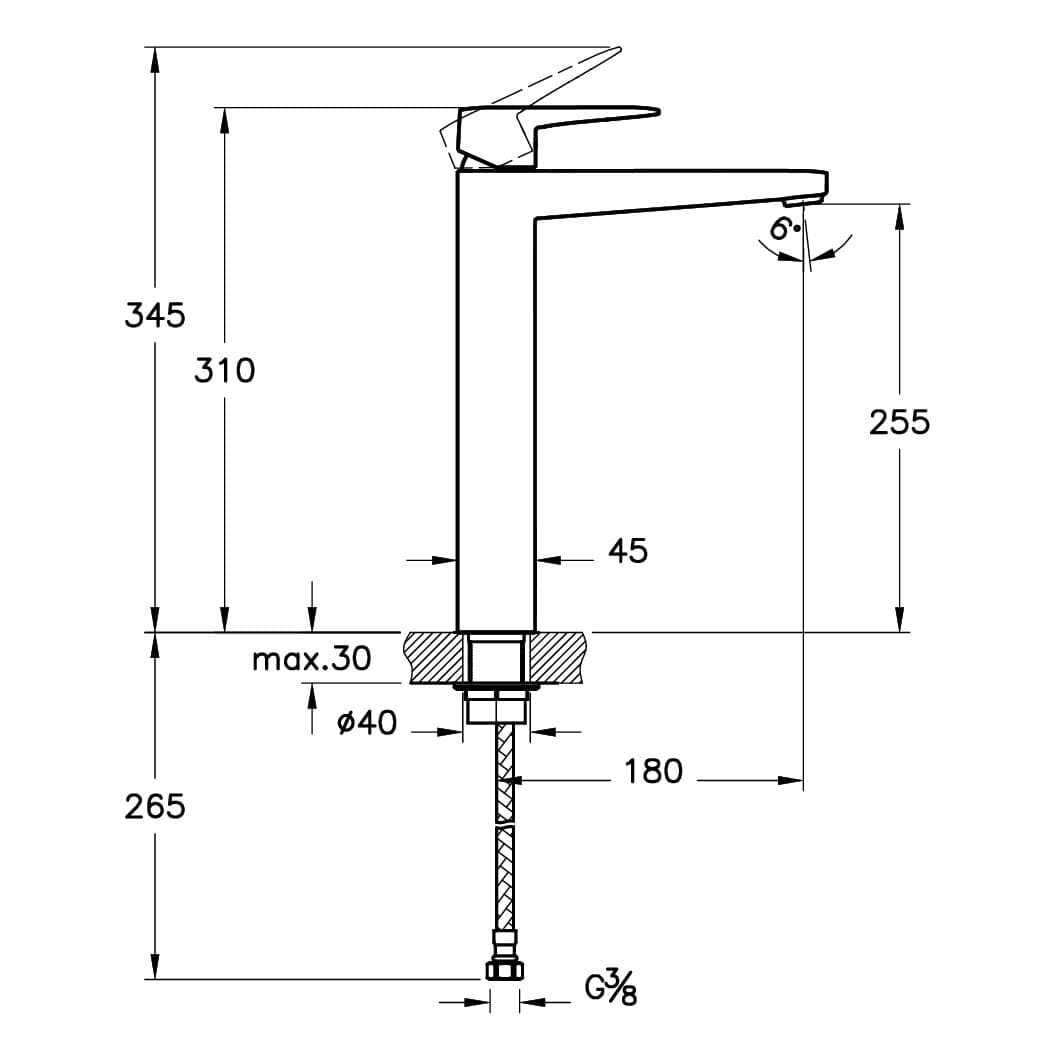 VitrA Root Square Einhebel-Waschtischmischer Höhe 31 cm Kupfer VitrA