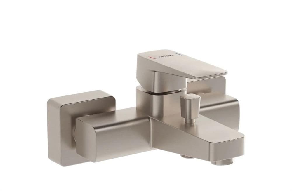 VitrA Root Square Badezimmerarmatur, gebürstetes Nickel