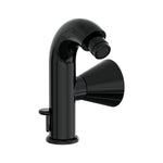 VitrA Liquid Einhebel-Bidetmischer mit Ablaufgarnitur Einlochmontage Höhe 18 cm Rechtshänder-Version Schwarz Hochglanz VitrA