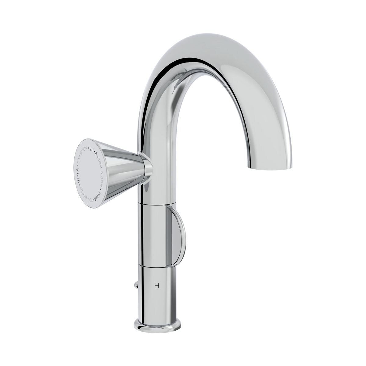 VitrA Liquid Einhebel-Waschtischmischer mit Ablaufgarnitur Hebel links, Chrom