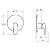 VitrA Root Round Einhebel-Brausearmatur V-Box Unterputzmontage Gold VitrA