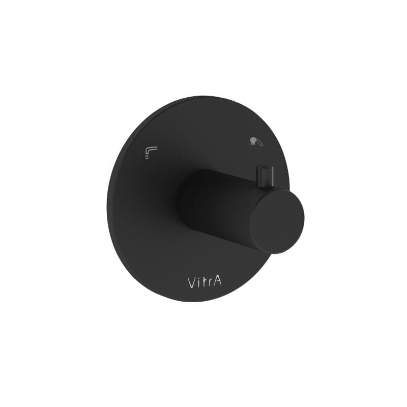 VitrA Origin 2-Wege-Umsteller Fertigmontageset Unterputzmontage Schwarz Matt VitrA