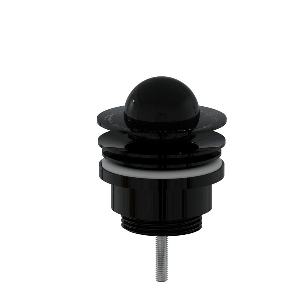 VitrA Liquid Push Open-Ventil für Waschtische mit Überlauf Halbkugel d: 62 mm G 1 1/4" Schwarz Hochglanz