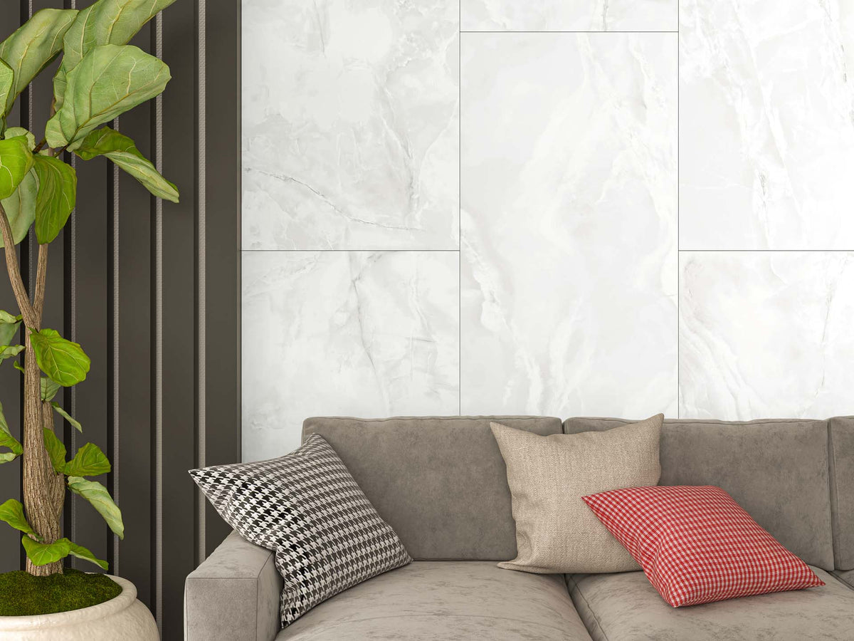 ECO Feinsteinzeug 60x120 Calacatta Eternal Serie Poliert Boden- Wandfliese, White