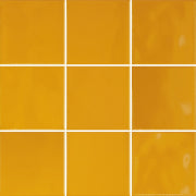 VitrA Feinsteinzeug 10x10 Retromix Serie nicht Rektifiziert,  Boden-Wandfliese, Gelb VitrA