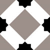 VitrA Feinsteinzeug 15x15 Retromix Serie nicht Rektifiziert,  Boden-Wandfliese, Schwarz/Weiß VitrA